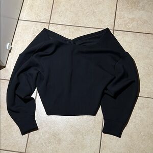 Women’s Lululemon Black Off-Shoulder  Sweater Size 10